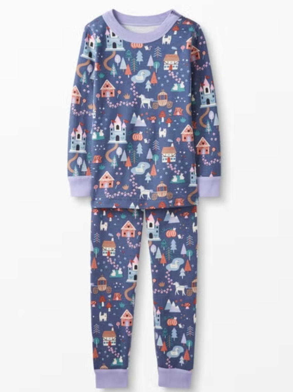 Hanna Andersson Organic Cotton Pajama Set Girls 5 110cm Magic Village Fairy Tale